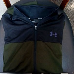 Men's medium blue and green Under Armour jacket.